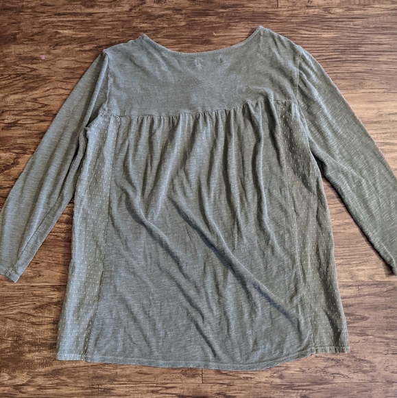 Lucky Brand Olive Green Top Women's Size Medium - Picture 4 of 8